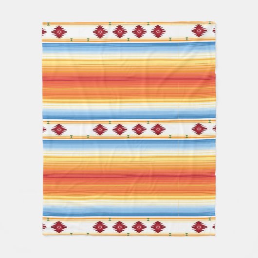 Polaire Couverture traditionnelle de Serape de Mexicain (Devant)