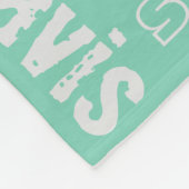 Polaire Couverture turquoise verte et gris pâle Nom Collag (Coin)