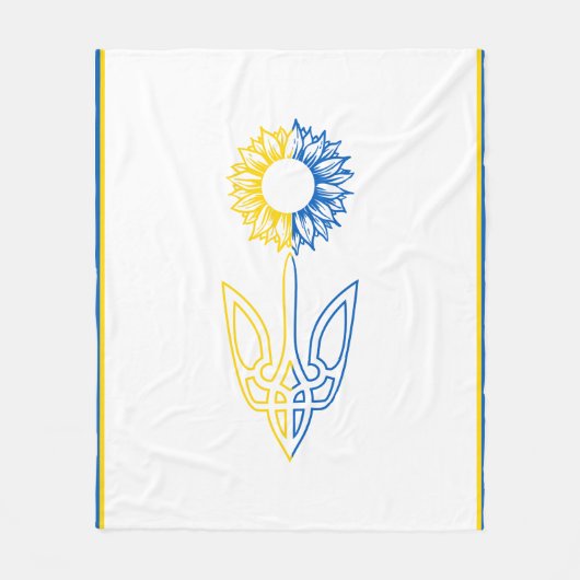 Polaire Couverture ukrainienne de tournesol (Devant)