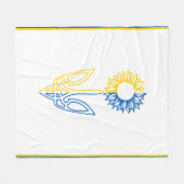 Polaire Couverture ukrainienne de tournesol (Devant (Horizontal))