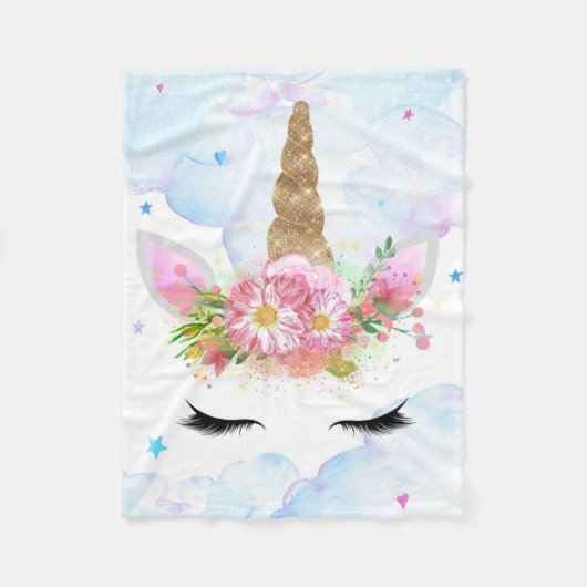 Polaire Couverture Unicorne dormante (Devant)