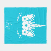 Polaire Couverture Unicorne | Face de licorne (Devant (Horizontal))
