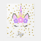 Polaire Couverture Unicorne | Face de licorne (Devant)