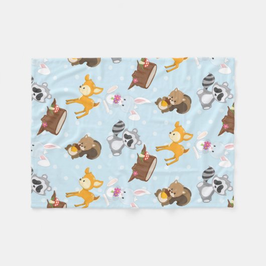 Polaire Couverture unisexe d'ouatine de bébé d'animaux de (Devant (Horizontal))