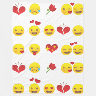 Polaire Couverture Valentine Emojis