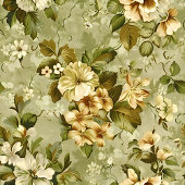 Polaire Couverture Vert Sauge Luxe Design Botanique Or