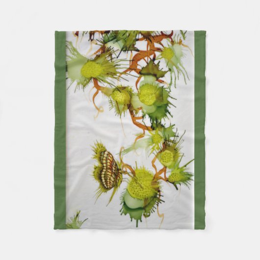 Polaire Couverture verte de papillon et d'ouatine de (Devant)