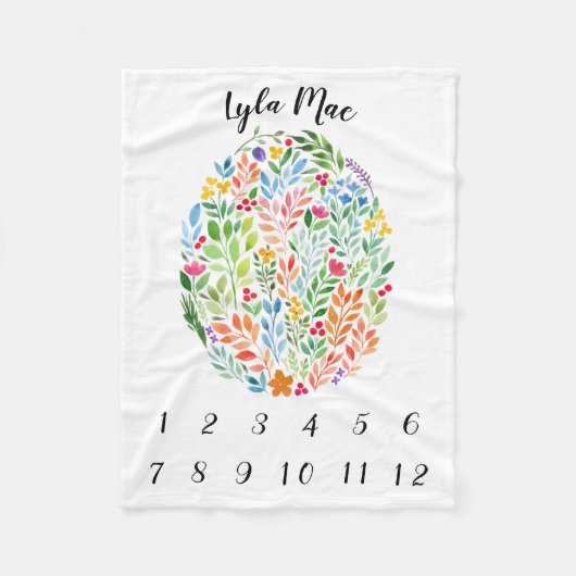 Polaire Couverture verticale d'étape importante de bébé (Devant)