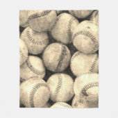 Polaire Couverture vintage d'ouatine de base-ball (Devant)