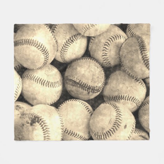 Polaire Couverture vintage d'ouatine de base-ball (Devant (Horizontal))