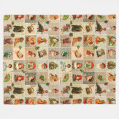 Polaire Couverture vintage d'ouatine de Noël, grande (Devant (Horizontal))