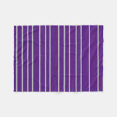 Polaire Couverture violette avec rayures blanches (Devant (Horizontal))