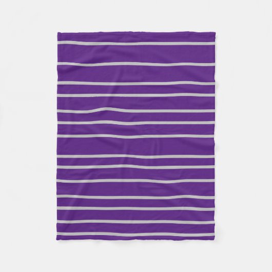 Polaire Couverture violette avec rayures blanches (Devant)