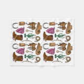 Polaire Cowgirl Collage couverture confortable - Occidenta (Devant (Horizontal))