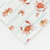 Polaire Crabes côtiers et rayures nautiques Couverture con (Coin)