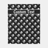 Polaire Crâne et couverture d'os croisés avec le texte (Devant)