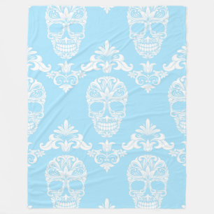 Polaire crâne victorien bleu couverture