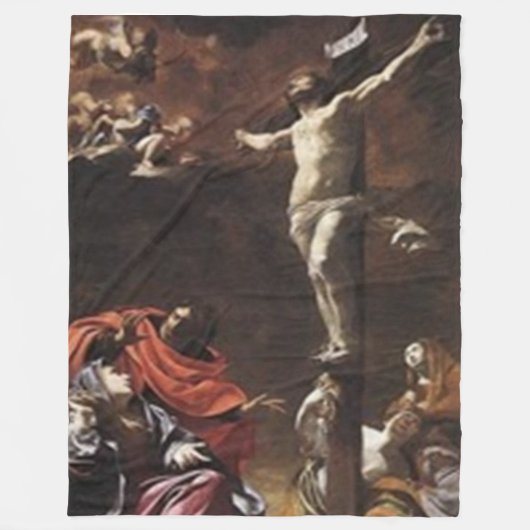 Polaire CRUCIFIXATION de couverture d'ouatine de JSUS (Devant)