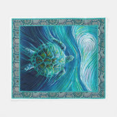 Polaire Cuisine de mer Couverture de courtepointe d'art Gr (Devant (Horizontal))