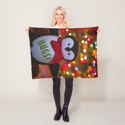 Polaire Cute couverture à jetons de pingouin (En situation)