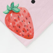 Polaire Cute Couverture De Fraise Avec Points Noirs, Rose (Coin)