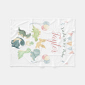 Polaire Cute Dinosaur Aquarelle Couverture bébé personnali (Devant (Horizontal))