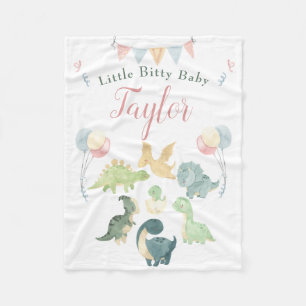 Polaire Cute Dinosaur Aquarelle Couverture bébé personnali
