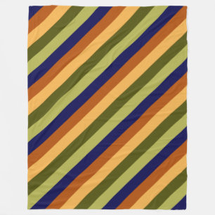 Polaire Cute Olive Sage Marine Stripes Grosse couverture e