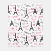 Polaire Cute Paris motif déco maison toison couverture (Devant)