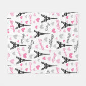 Polaire Cute Paris motif déco maison toison couverture (Devant (Horizontal))