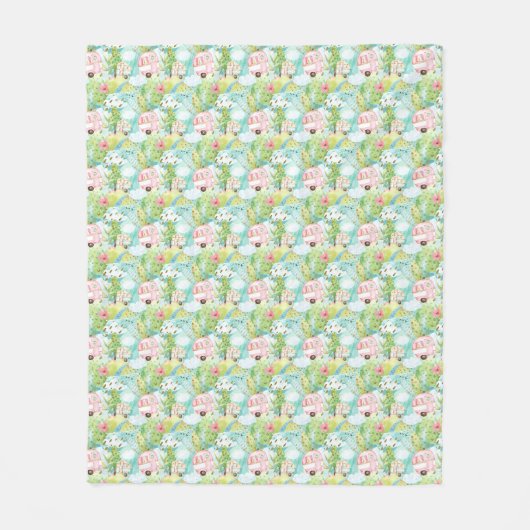Polaire Cute Pink Camper Couverture Camping (Devant)