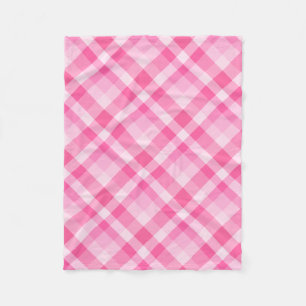 Polaire Cute Rosy Pink Plaid Motif petite couverture en po