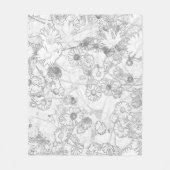 Polaire Daisies pâturage gris pâle couverture motif (Devant)