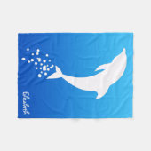 Polaire Dauphin sautant blanc avec la couverture de bulles (Devant (Horizontal))