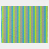 Polaire Dent de chien rayé vert, gris, couverture turquois (Devant (Horizontal))