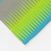 Polaire Dent de chien rayé vert, gris, couverture turquois (Coin)