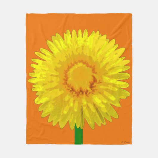 Polaire Design de couverture en toison "Sunshine Flower". (Devant)
