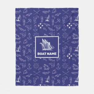Polaire Design nautique Couverture bleu marine