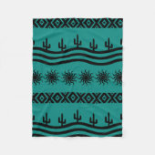 Polaire Design Sud-Ouest Turquoise Et Noir Couverture en p (Devant)