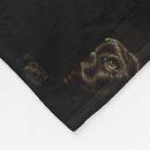 Polaire Dessin de chien noir sur la couverture (Coin)