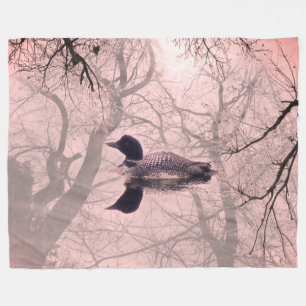 Polaire Dingue noir et blanc sur un rose de couverture de
