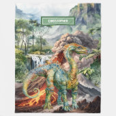 Polaire Dinosaur préhistorique couverture Cadeaux Garçons  (Devant)