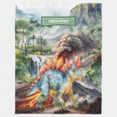 Polaire Dinosaure Anniversaire Couverture Aquarelle Person (Devant)