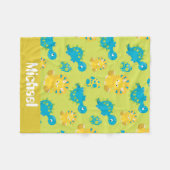 Polaire Dinosaure préhistorique motif bébé couverture (Devant (Horizontal))