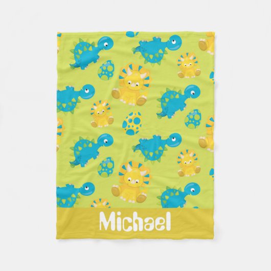 Polaire Dinosaure préhistorique motif bébé couverture (Devant)