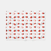 Polaire Doux motif de fraise couverture en fleece Cozy Kaw (Devant (Horizontal))