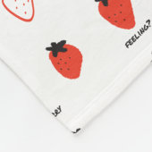 Polaire Doux motif de fraise couverture en fleece Cozy Kaw (Coin)