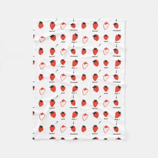 Polaire Doux motif de fraise couverture en fleece Cozy Kaw (Devant)