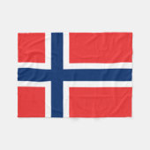 Polaire Drapeau de couverture de la Norvège (Devant (Horizontal))