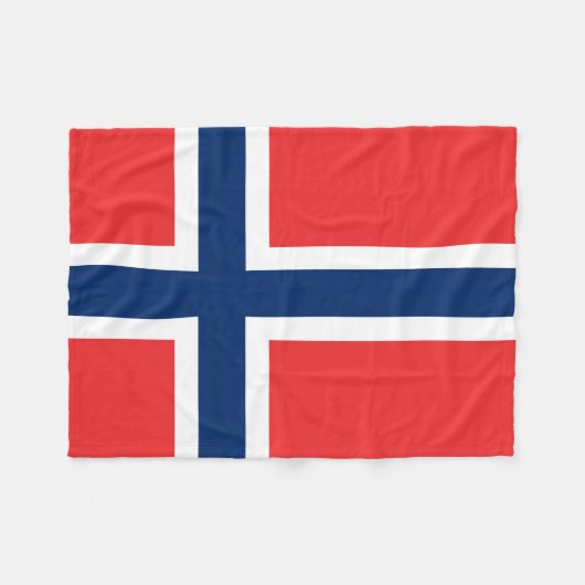 Polaire Drapeau de couverture de la Norvège (Devant (Horizontal))